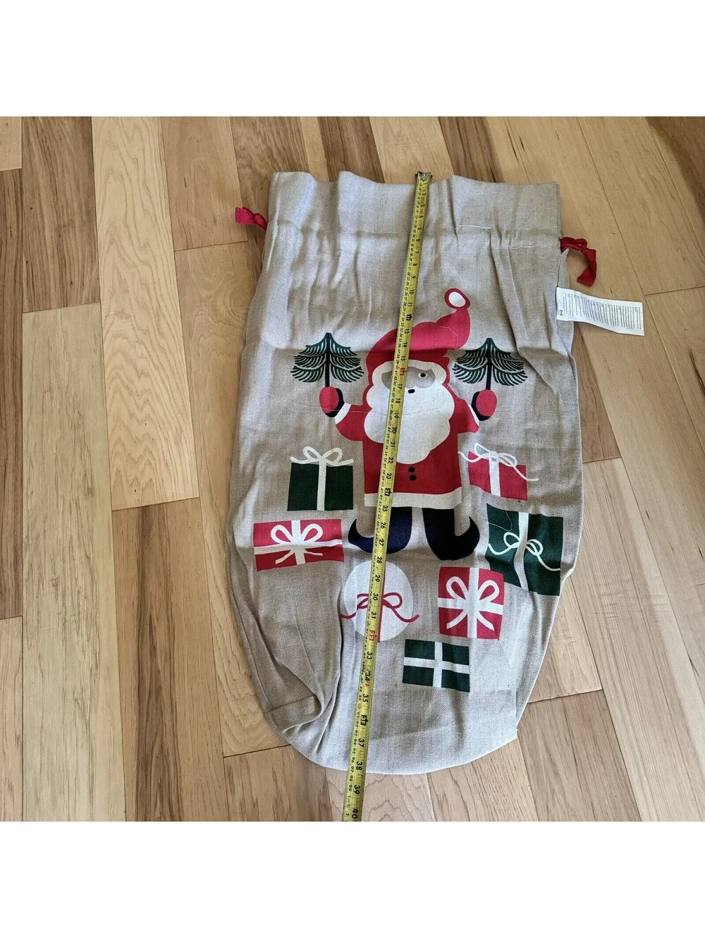 X-Large Santa Gift Sack Burlap Jute IKEA VINTERFINT 36x22 Holiday Christmas Bag